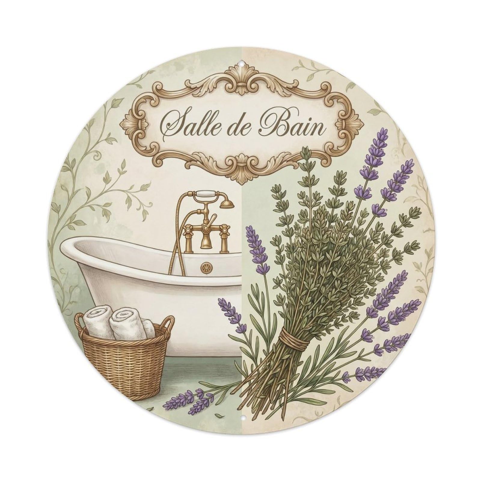 Bathroom Thyme Vintage Bathroom Metal Tin Sign