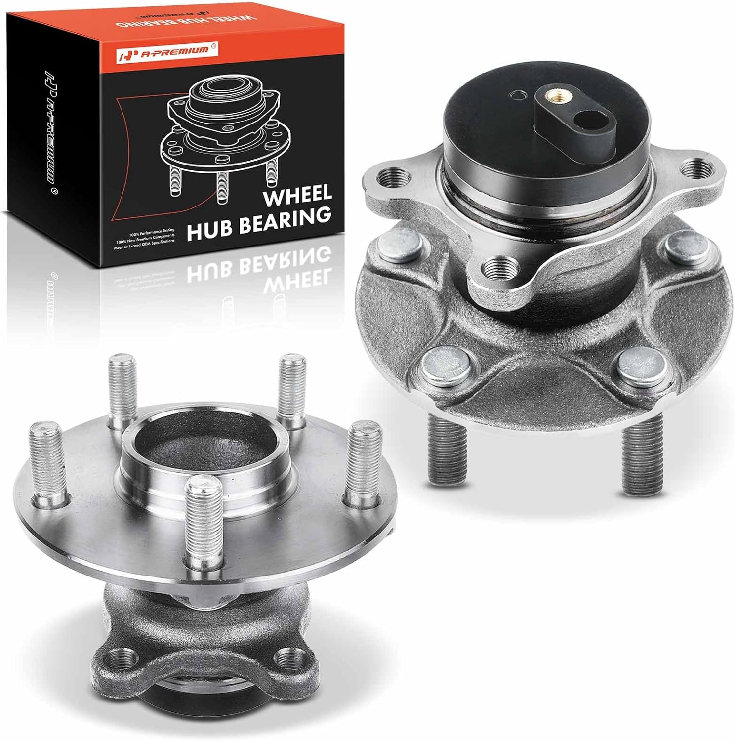 A-Premium 2 x Rear Wheel Bearing and Hub Assembly with 5-Lug Compatible with Suzuki SX4 2008 2009 2010 2011 2012 2013, FWD Only