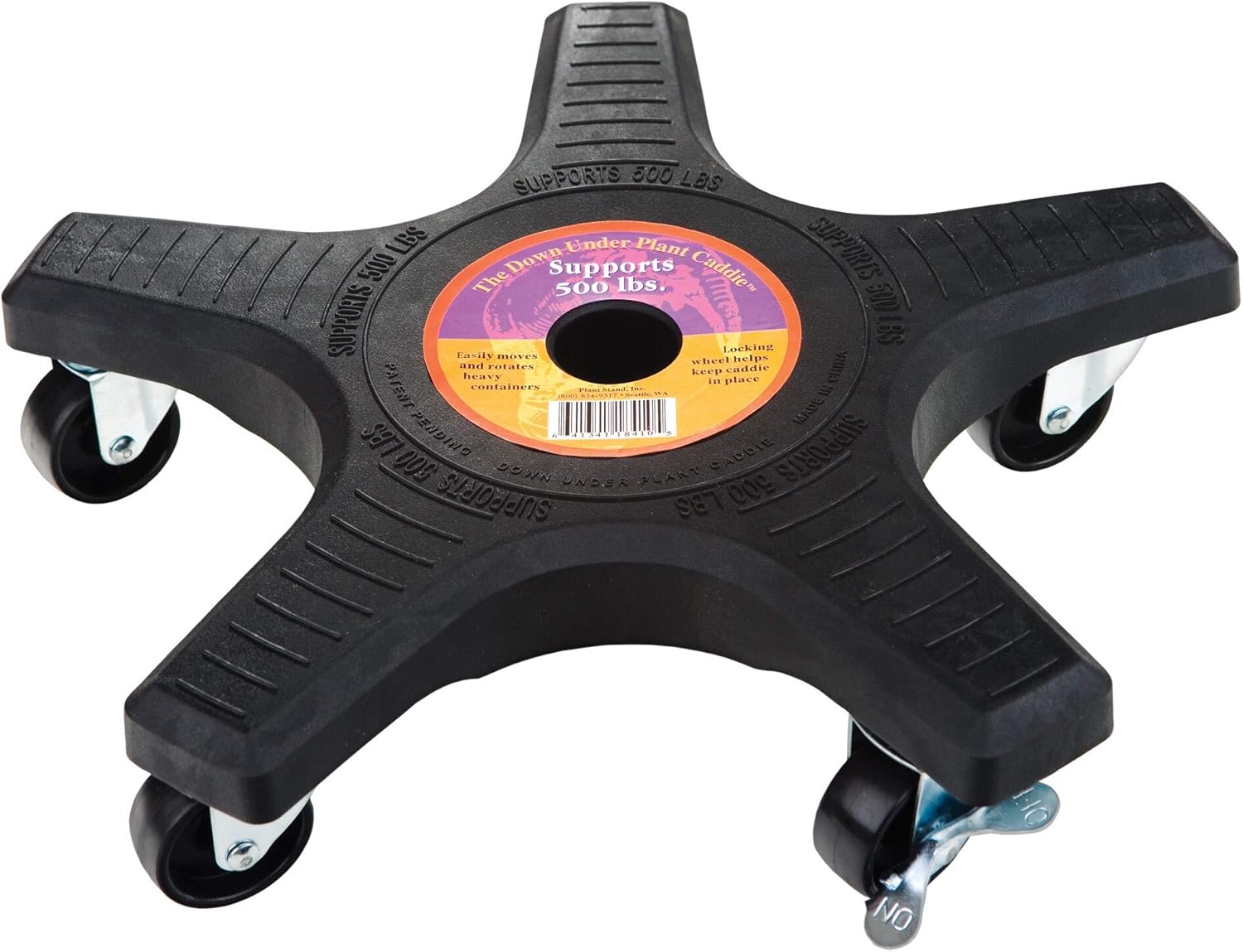 Down Under 14 in. 5-Wheel Single Plant Caddy