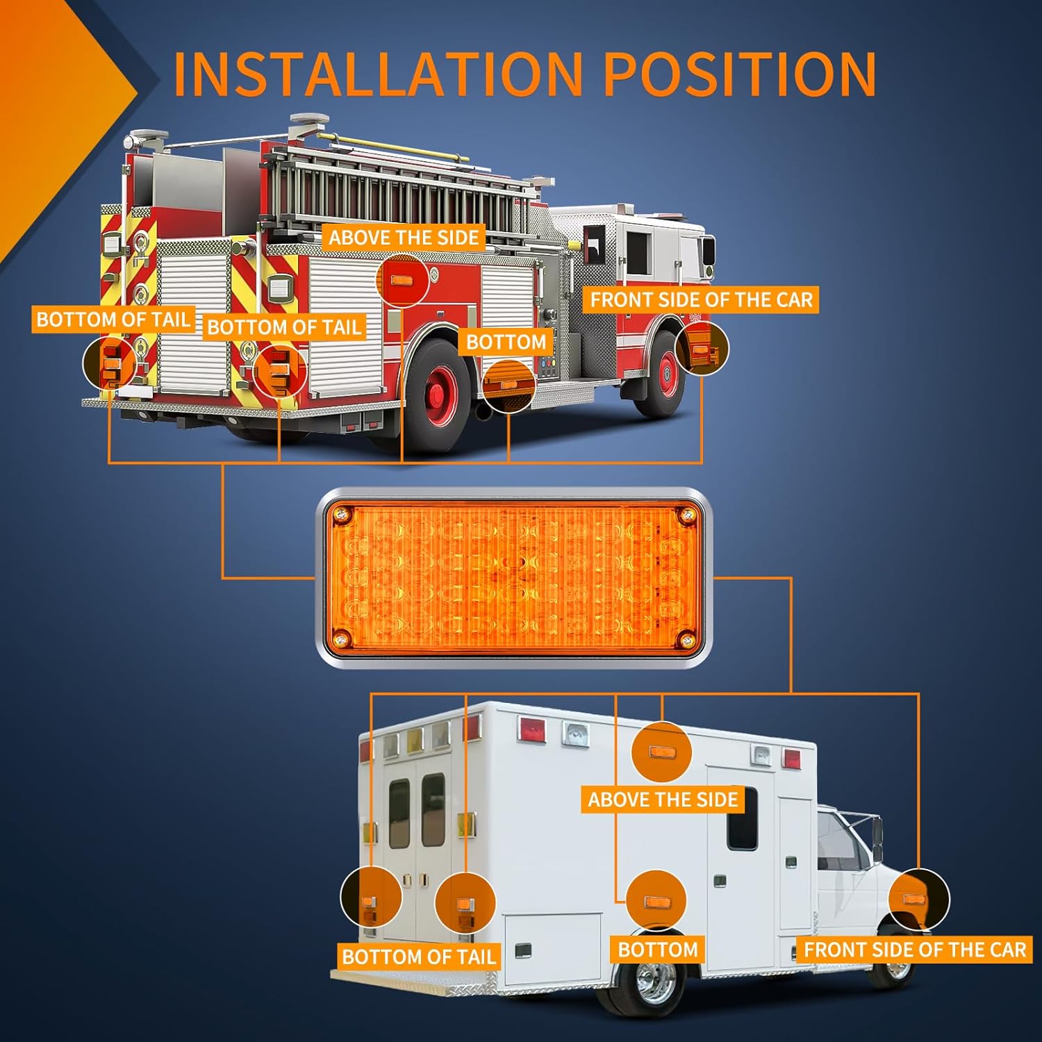 Nilight 2PCS 42LED Amber Wireless Magnetic Strobe Lights Portable Warning Hazard Light Surface Mount Waterproof 5 Patterns for 12V 24V Cars Trucks Van Off Road Vehicles ATV