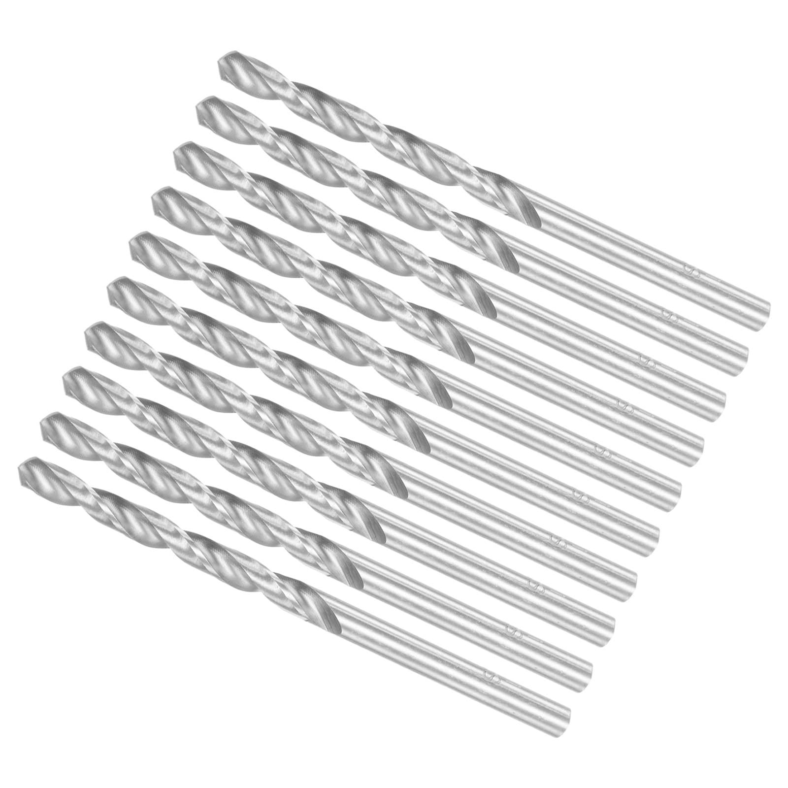 CoCud Twist Drill Bits, 4.1mm Drill Diameter 75mm Total Length, 6542 High Speed Steel Straight Shank Twist Drill Bit - (Applications: for Hardened Metal Woodwork), 10-Pieces — image 1