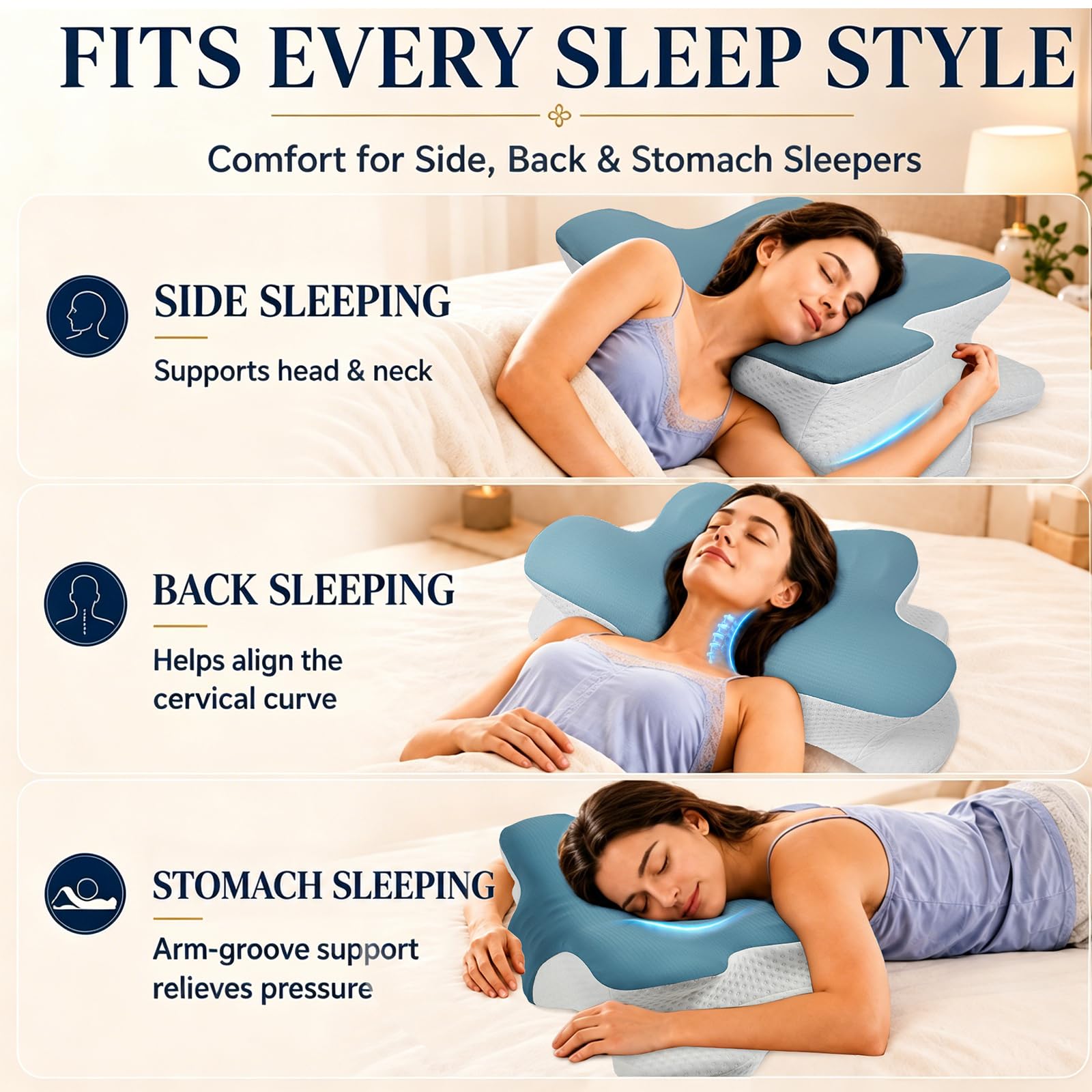 Hydomi Oreiller de soutien du cou pour dormir