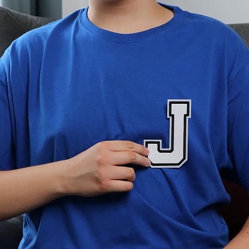 Miniatura 609 de Parches de letras termo-adhesivas de alta calidad – Lindas letras para ropa – Parche universitario para ropa – Letras bordadas de 4 1/2 parches