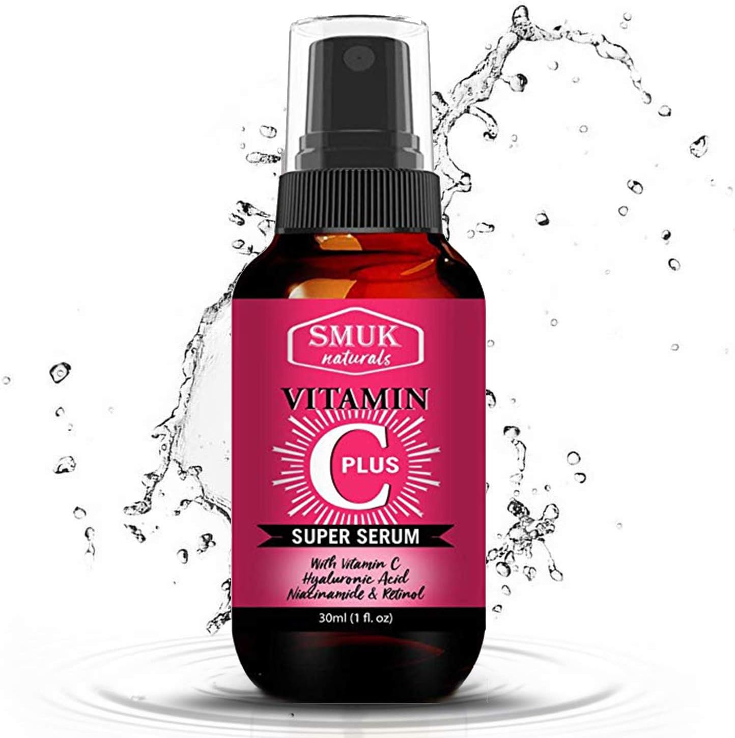 Smuk Naturals Vitamin C + Super Facial Serum With Hyaluronic Acid And Niacinamide