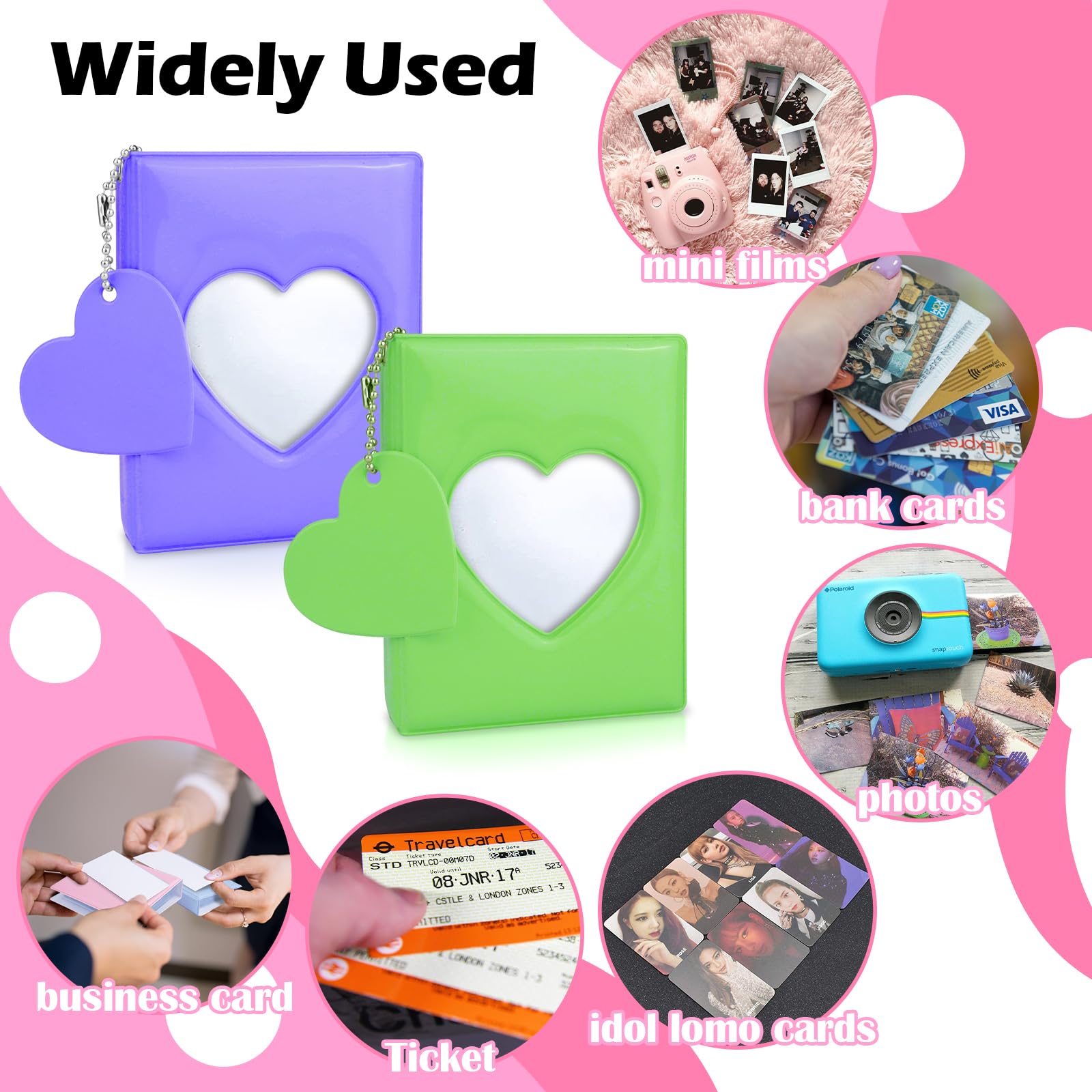 2 Albums Photo Kpop CIOUYAOS - Avec 60 Pochettes Et Porte-Clés Pour Collectionner Cartes Photos