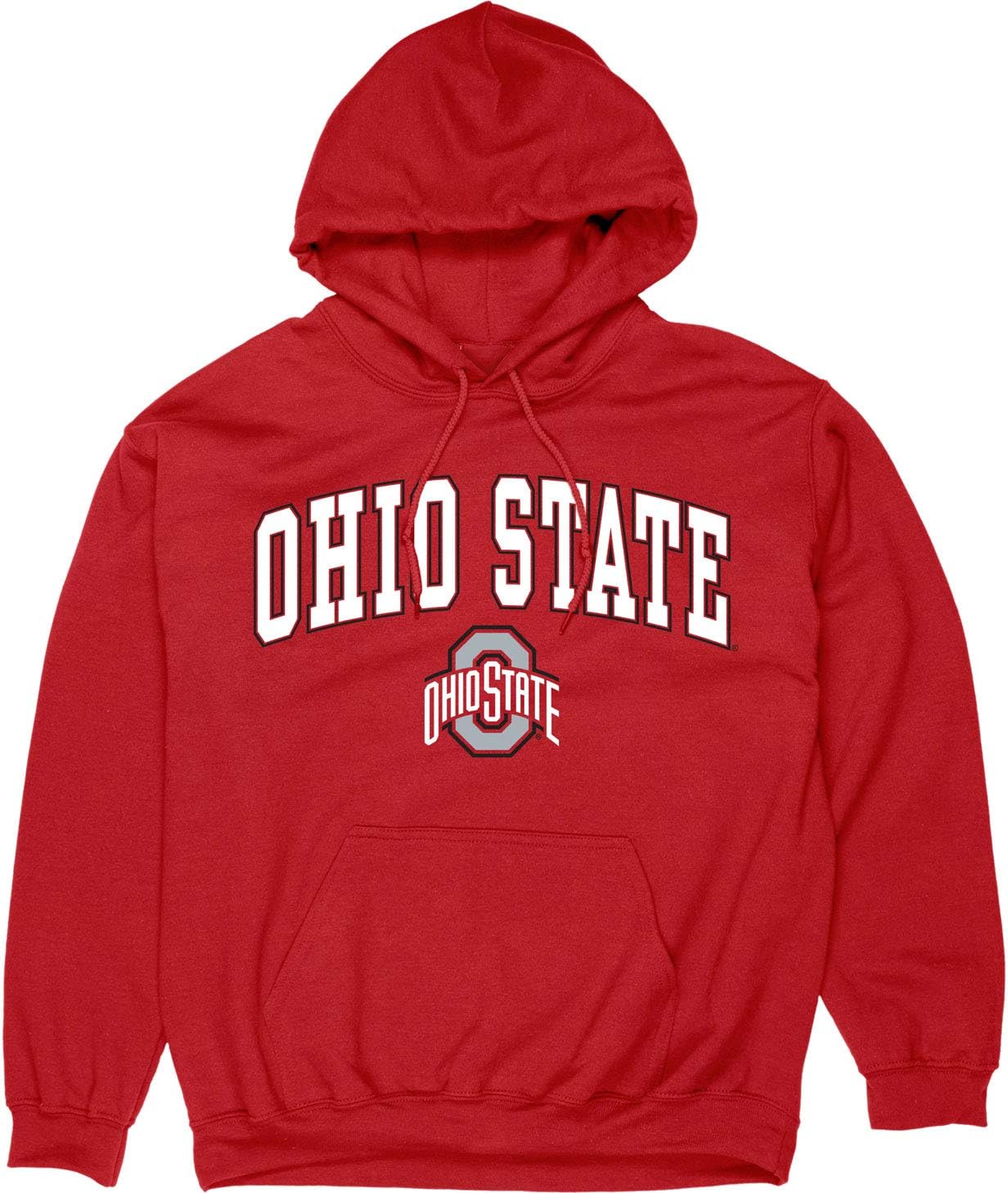 Blue 84 Men's Ohio State Buckeyes Hoodie Team Color Arching Over, Ohio State Buckeyes Red, Large - Image 2