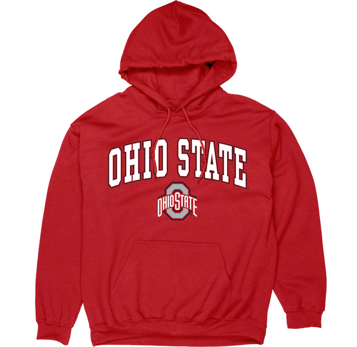 Blue 84 Men's Ohio State Buckeyes Hoodie Team Color Arching Over, Ohio State Buckeyes Red, Medium