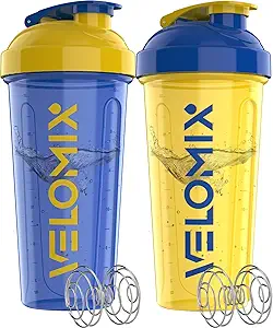 -2 Pack- 28 oz Protein Shaker Bottles for Protein Mixes - 2x Wire Whisk | Leak Proof Shaker Cups for Protein Shakes | Protein Shaker Bottle Pack (Stand Strong Pack)