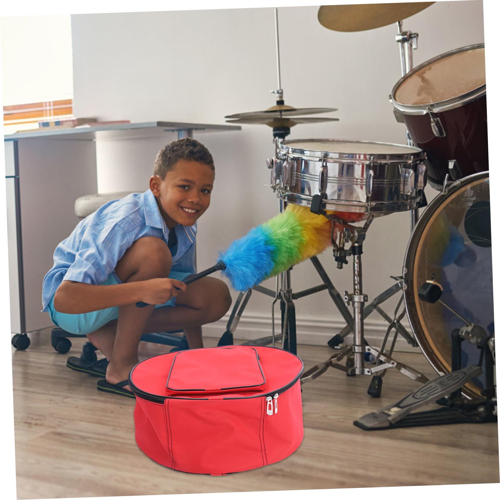 Levemolo Snare Drum Storage Bag 13/14 in Drum Bag Lightweight Portable Case for Percussion Instrument