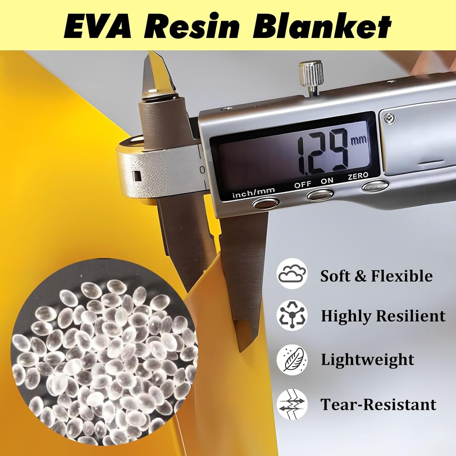 Electricity Work Insulation Blanket with 2 Clips, Lightweight Electrical Survival Blankets for Substations, Extra Large Safety Mat to Cover Electrical Wires(1KV,100x200cm/39.4x78.7in)