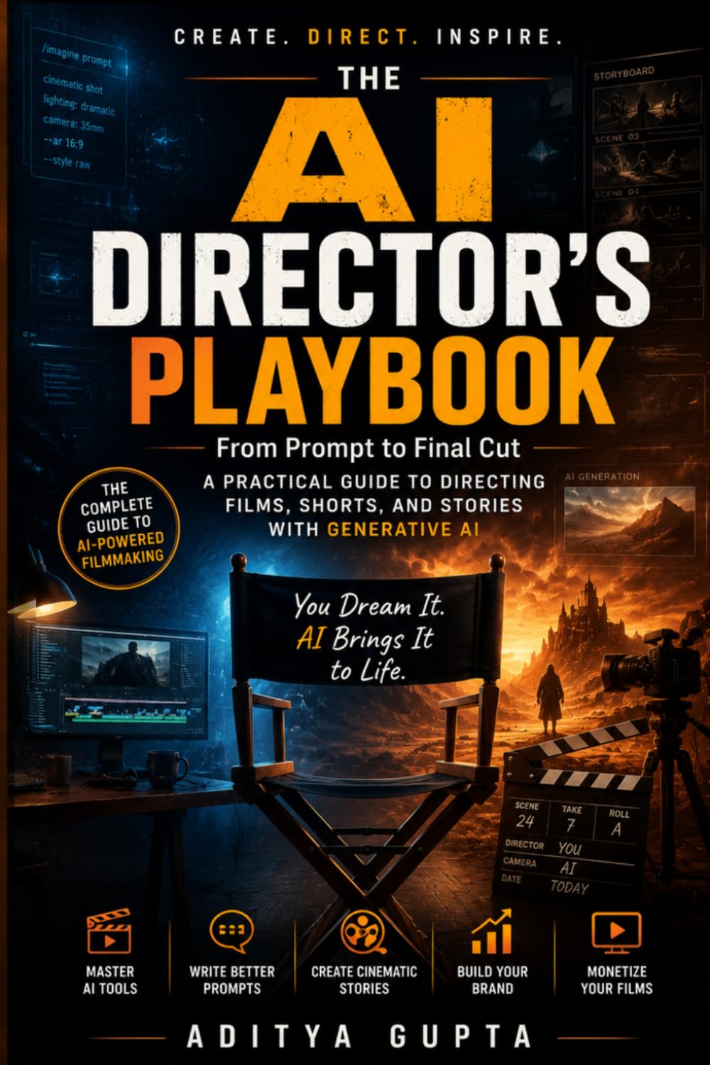 The AI Director's Playbook: From Prompt to Final Cut: A Practical Guide to Directing Films, Shorts, and Stories with Generative AI (AI Content Creation Mastery Series :Prompt Like a Director)