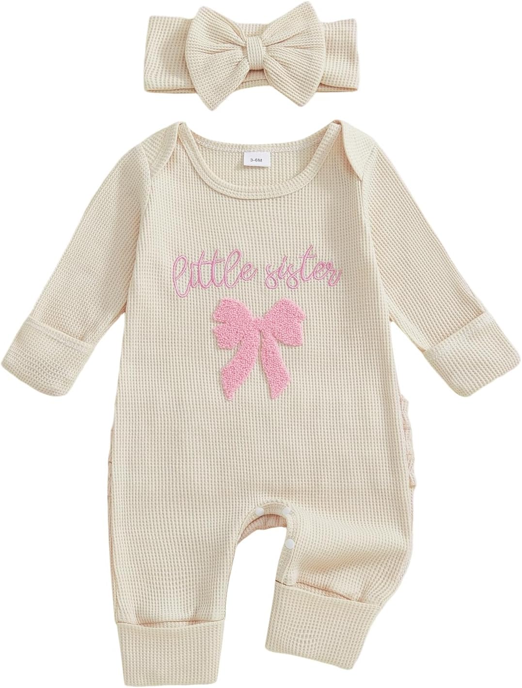 Nebworn Baby Girl Waffle Knit Romper Long Sleeve Ruffle Butt Onesie Fall Winter Clothes Coming Going Home Outfit Nebworn Baby Girl Waffle Knit Romper Long Sleeve Ruffle Butt Onesie Fall Winter Clothes Coming Going Home Outfit