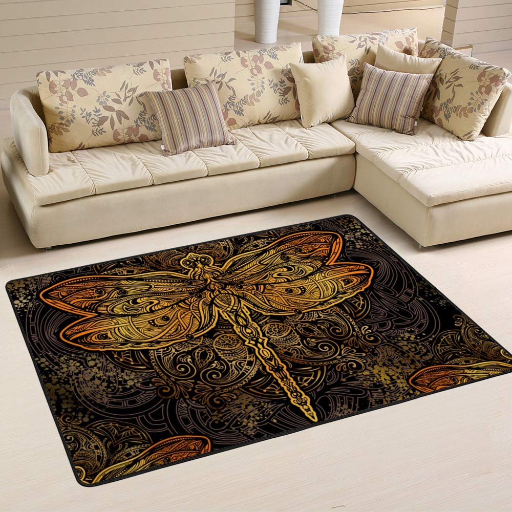 Tapis de voyage dans l'espace Ruchen tapis salon lavable 80x58 inch