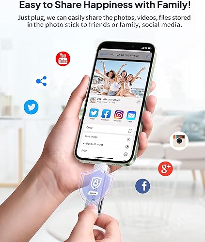 Miniatura 4 de Memoria USB con certificación MFi de 256 GB para iPhone, memoria USB, memoria USB de alta velocidad, almacenamiento externo para iPhoneiPadAndroidPC