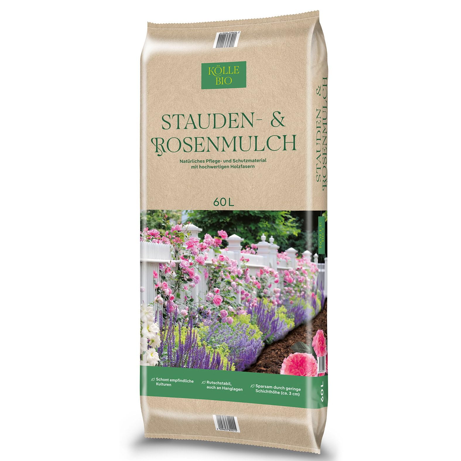 Stauden- & Rosenmulch, 48 Sack à 60 l, gesamt 2880 Liter