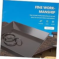 Vista 3 de Contenedor negro de 2 piezas de eslabones de lluvia para pájaros, contenedor de adorno de cadena de lluvia de metal, para cadenas de lluvia, cuenca