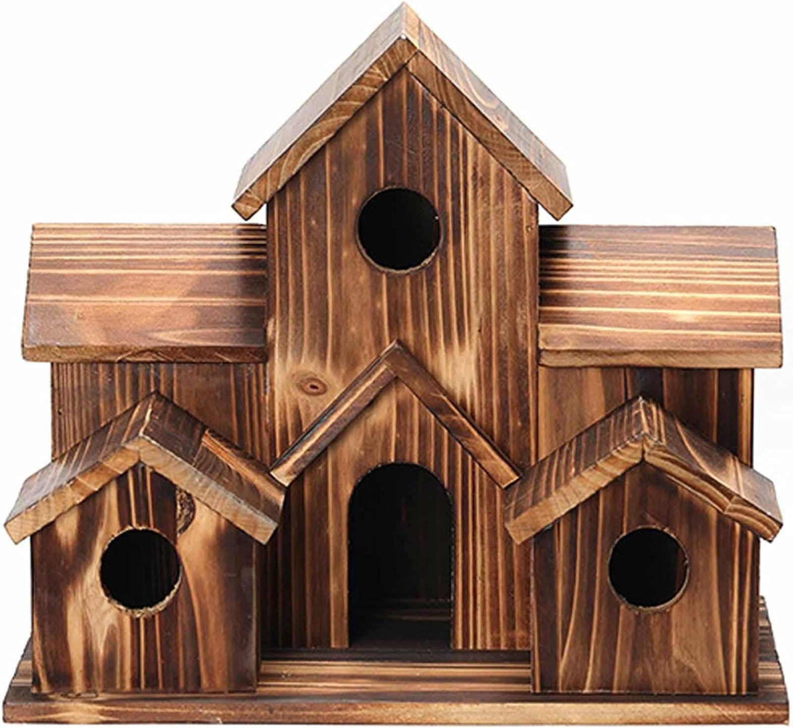 Amazon.com: Wooden Bird House, Outdoor Wooden Bird Feeder