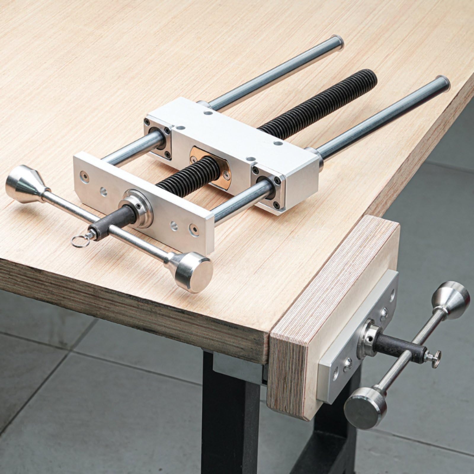 Morsa de Mesa de Doble Guía Precisa Morsa Pesada Carpintería Procesado CNC para Carpinteros