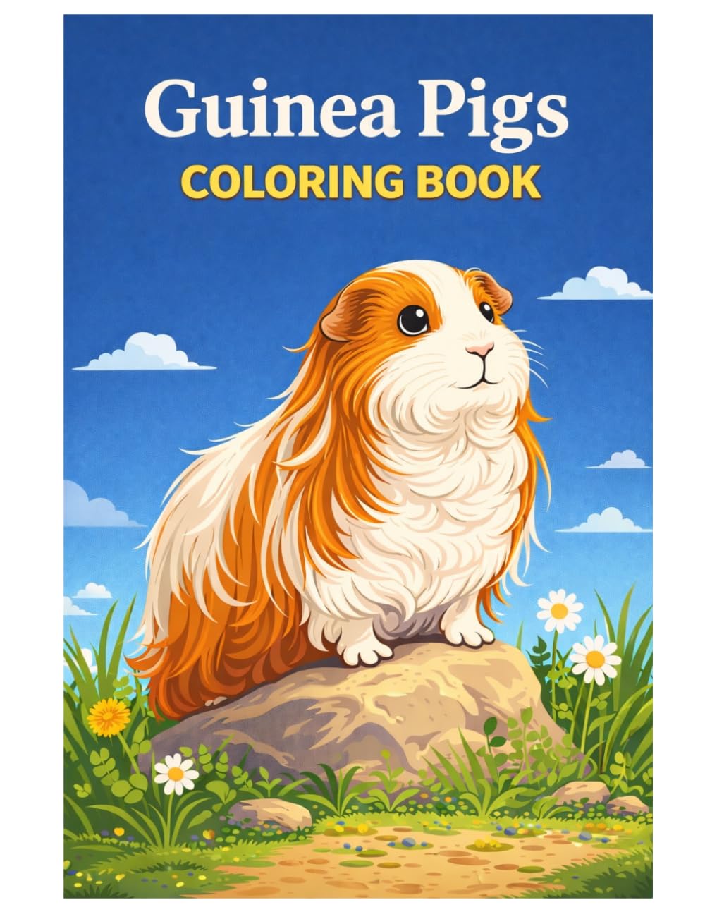 Guinea Pigs Coloring Book: 50 Detailed Guinea Pig Designs with Cute Nature Scenes for Kids, Teens and Adults