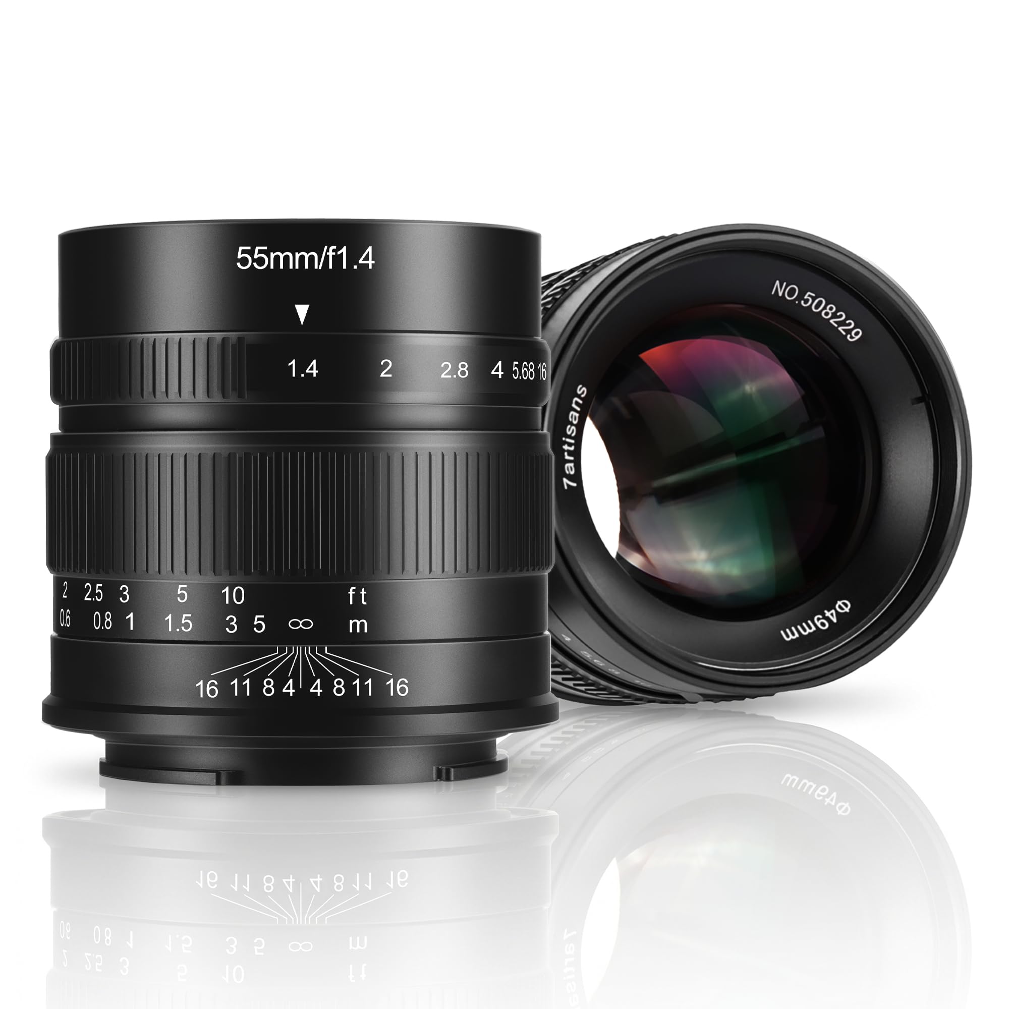 7artisans 55mm F1.4 Manual Focus Camera Lens APS-C Mirrorless Camera Lens for Canon EOS-M/EOS-M2/EOS-M3/EOS-M100/EOS-M5 EOS-M6/EOS-M50/EOS-M10/EOS-M200-image-14