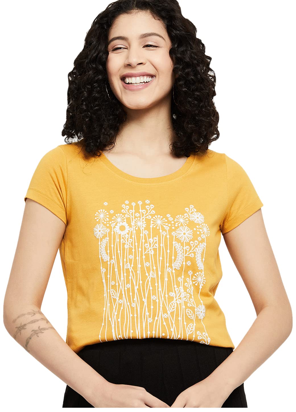 max Women's Cotton Regular Fit Printed Round Neck T-Shirt-picture-38