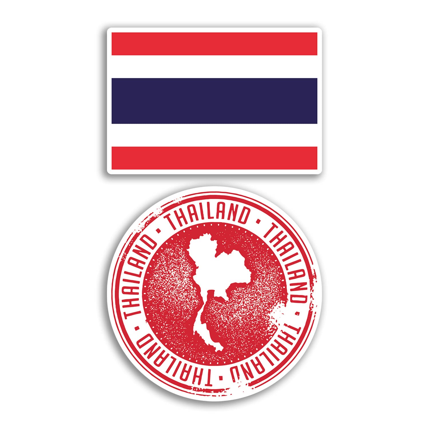 2 x 10cm Wide Thailand Vinyl Stickers - Thai Map Holiday Adventure Travel Country Scrapbooking Gift #78681