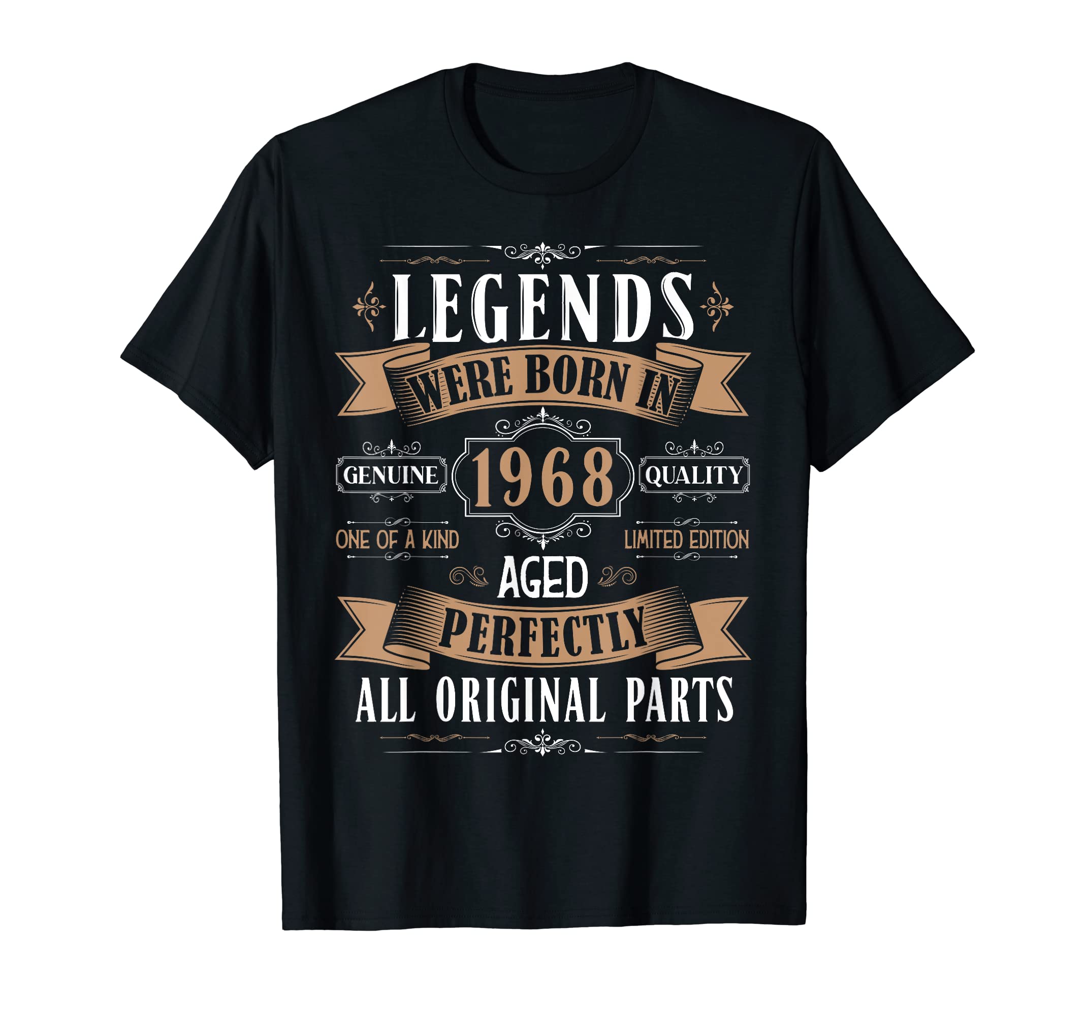 Vintage Birthday Novelty Shirt For Men Women GiftsLegends Born In 1968 56th Birthday 57 Years Old Bday Men T-ShirtOEKO-TEX STANDARD 100