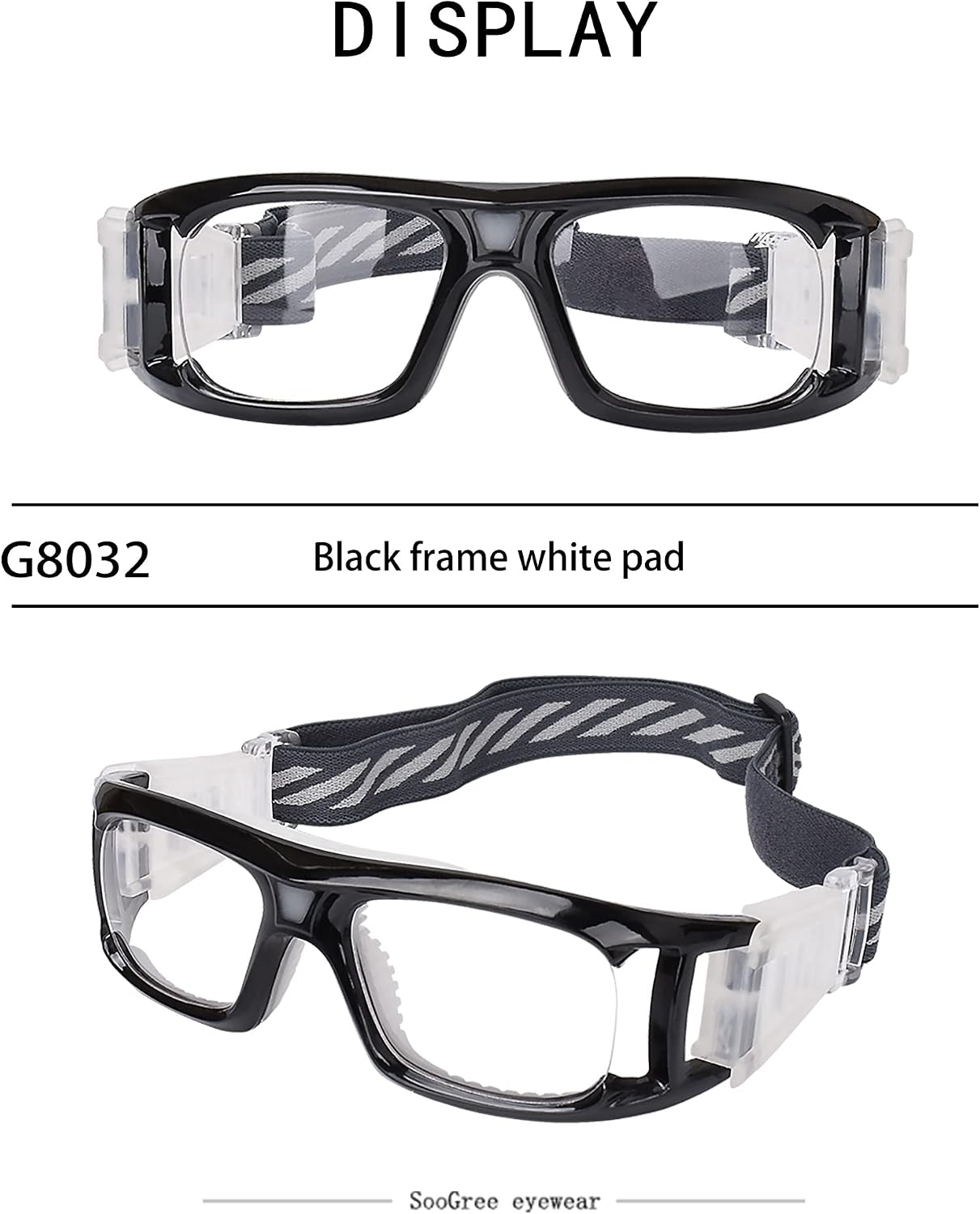 SooGree Sports Goggles Racquetball Glassess Basketball Football Soccer Goggles for Men & Women Adjustable Strap