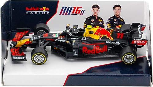 Miniatura 5 de Bburago Red Bull RB16B F1#11 Sergio Pérez 2021 1/43 Modelo de coche fundido a presión 38055