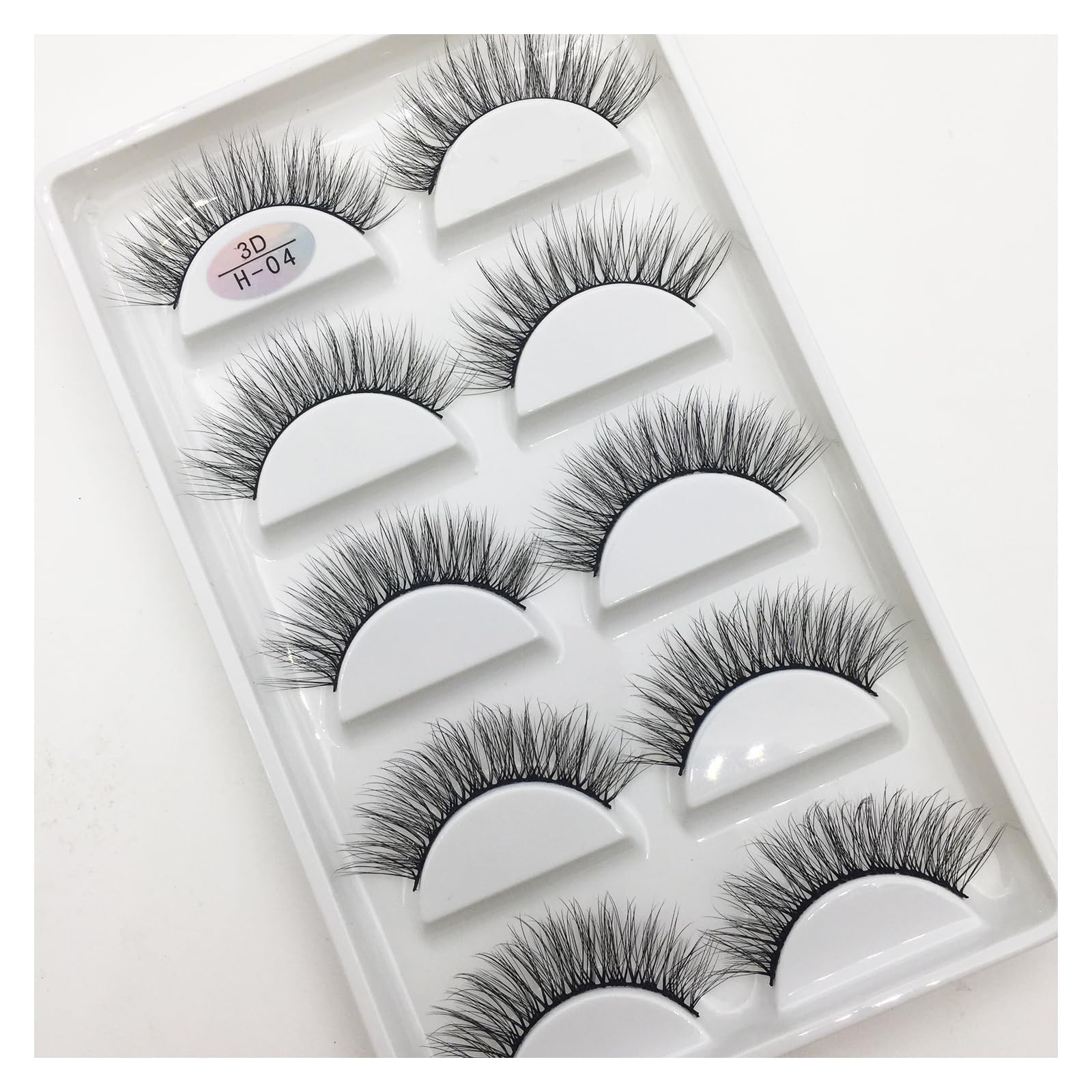 UAMOU 16 stylów 10/50 pudełek 3D rzęsy z norek naturalny krzyż sztuczne rzęsy długi niechlujny makijaż rzęsy Faux Cils Maquillaje Cheerfully (Color : 5Pairs H 16, Size : 100 Boxes 500Pairs)
