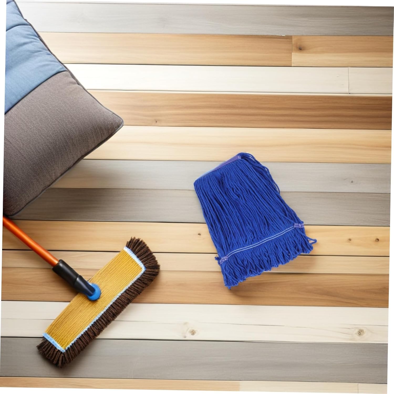 3pcs Commercial Mop Head Refill Heavy Duty Cotton Cleaning Mop Replacement Washable for Home Industrial Commercial Use Reusable Design Durable