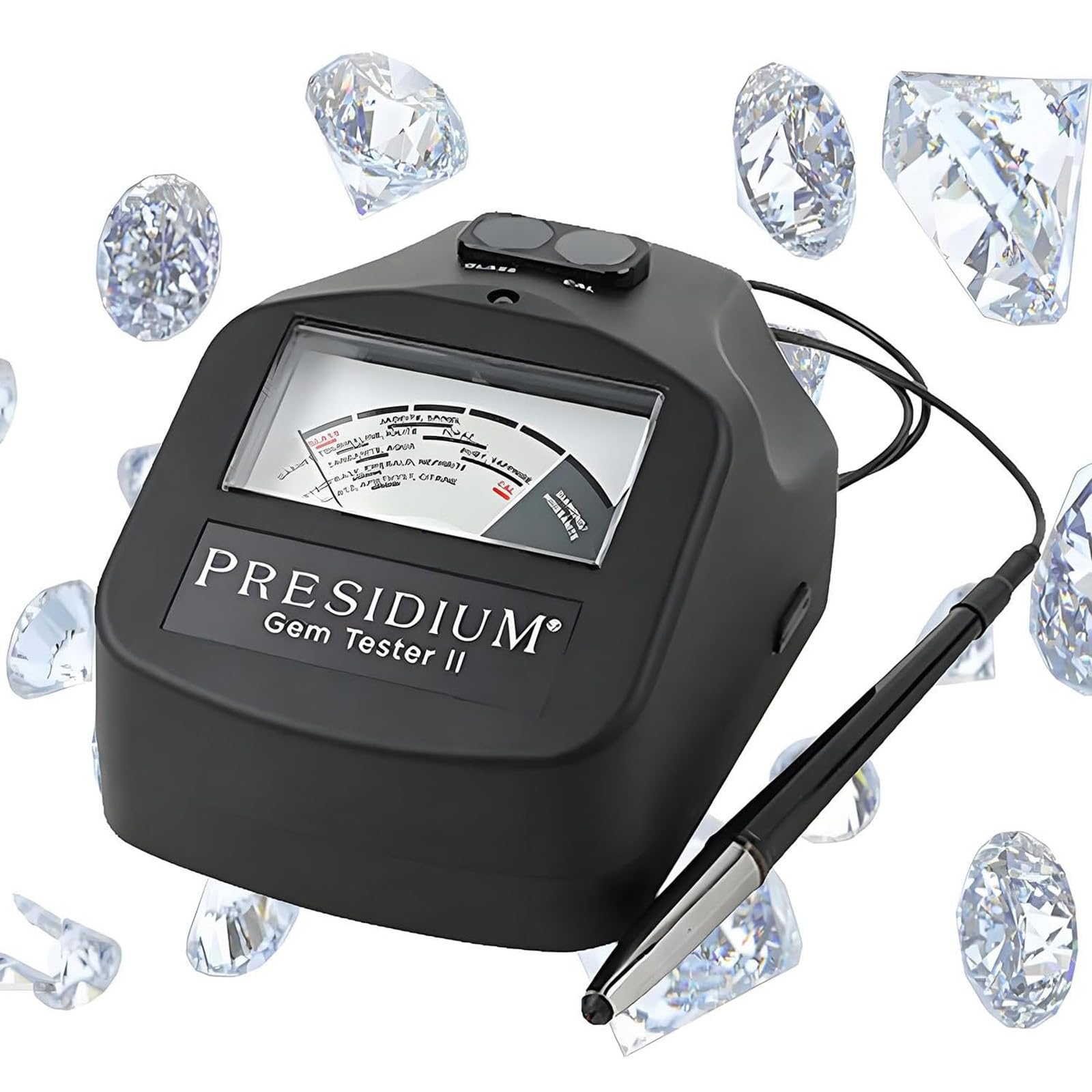 HajMyrdonyx Diamond And Moissanite Tester, Professional Diamond Detector with Assisted Thermal Calibration (ATC) for Identifying Diamonds/Moissanites and Common Colored Gemstones