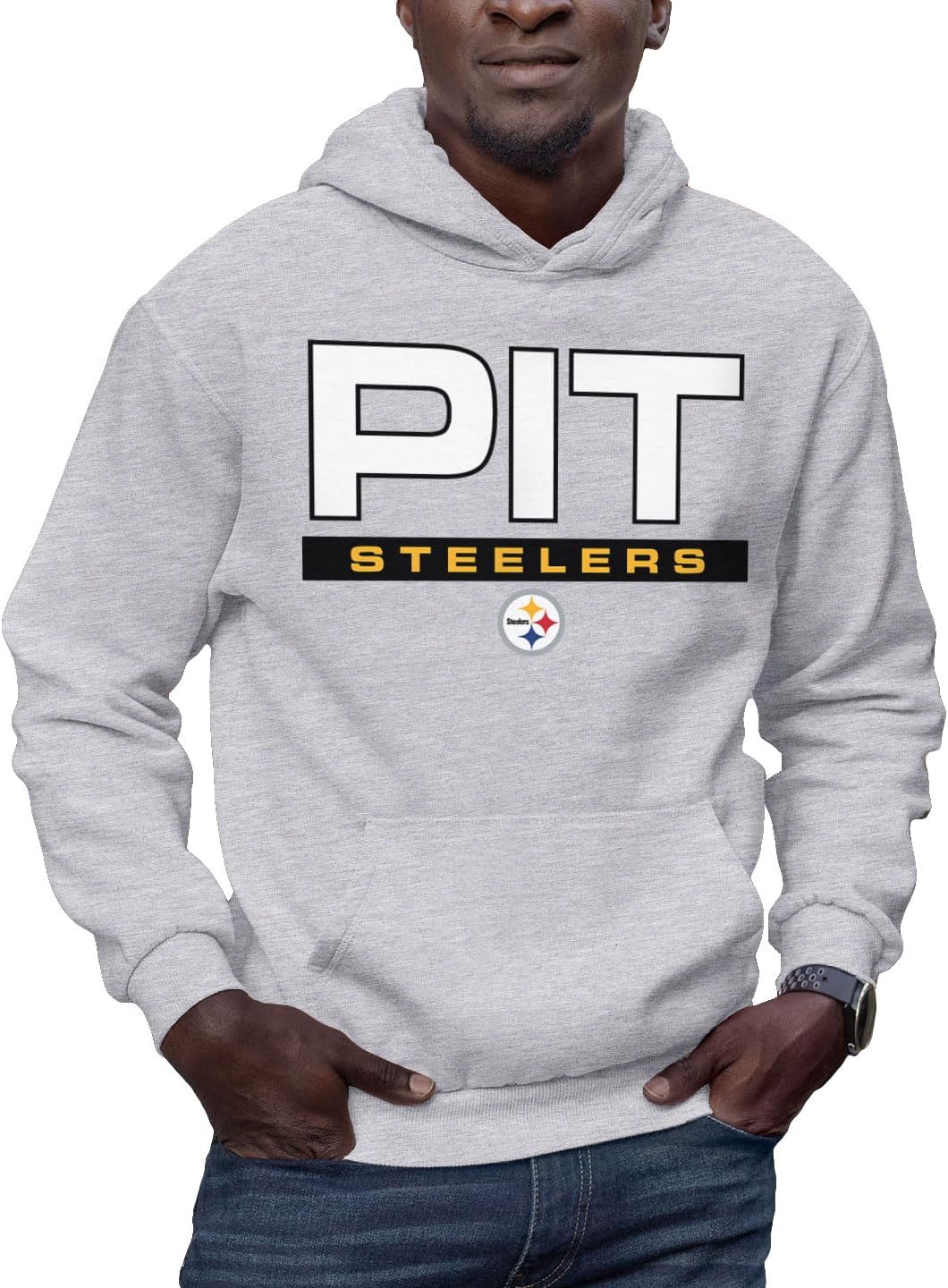 Hybrid Sports - NFL City Block - Adult Unisex Pullover Hoodie for Men and Women - Officially Licensed Apparel