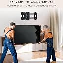 RISSACHI Tv Stand Wall | Movable Tv Wall Mount for 14–42 Inch LED LCD TVs & Monitors | Adjustable Swivel Rotating Wall Bracket | Heavy Duty Metal TV Holder with VESA Support gallery image
