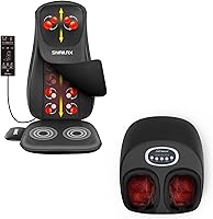 Vista 1 de Snailax Masajeador de pies con calor mejorado Shiatsu masajeador de espalda con calor