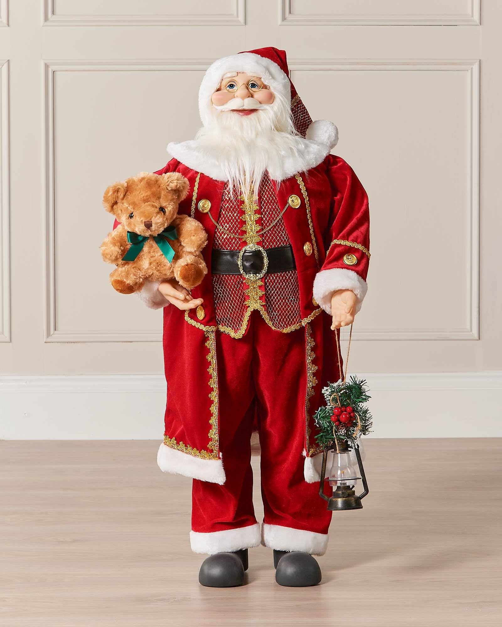 WeRChristmas Figurine de Père Noël, Rouge, 90 cm