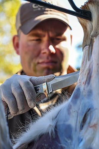Miniatura 4 de Uncle Henry Staglon 8.5 pulgadas alto carbono SS cuchillo de hoja fija con una hoja de 4.25 pulgadas y mango de Staglon para supervivencia al aire