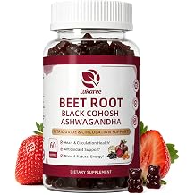 Lukaree 9-in-1 Beet Root Gummies for Women - CoQ10, Grape Seed, Ashwagandha
