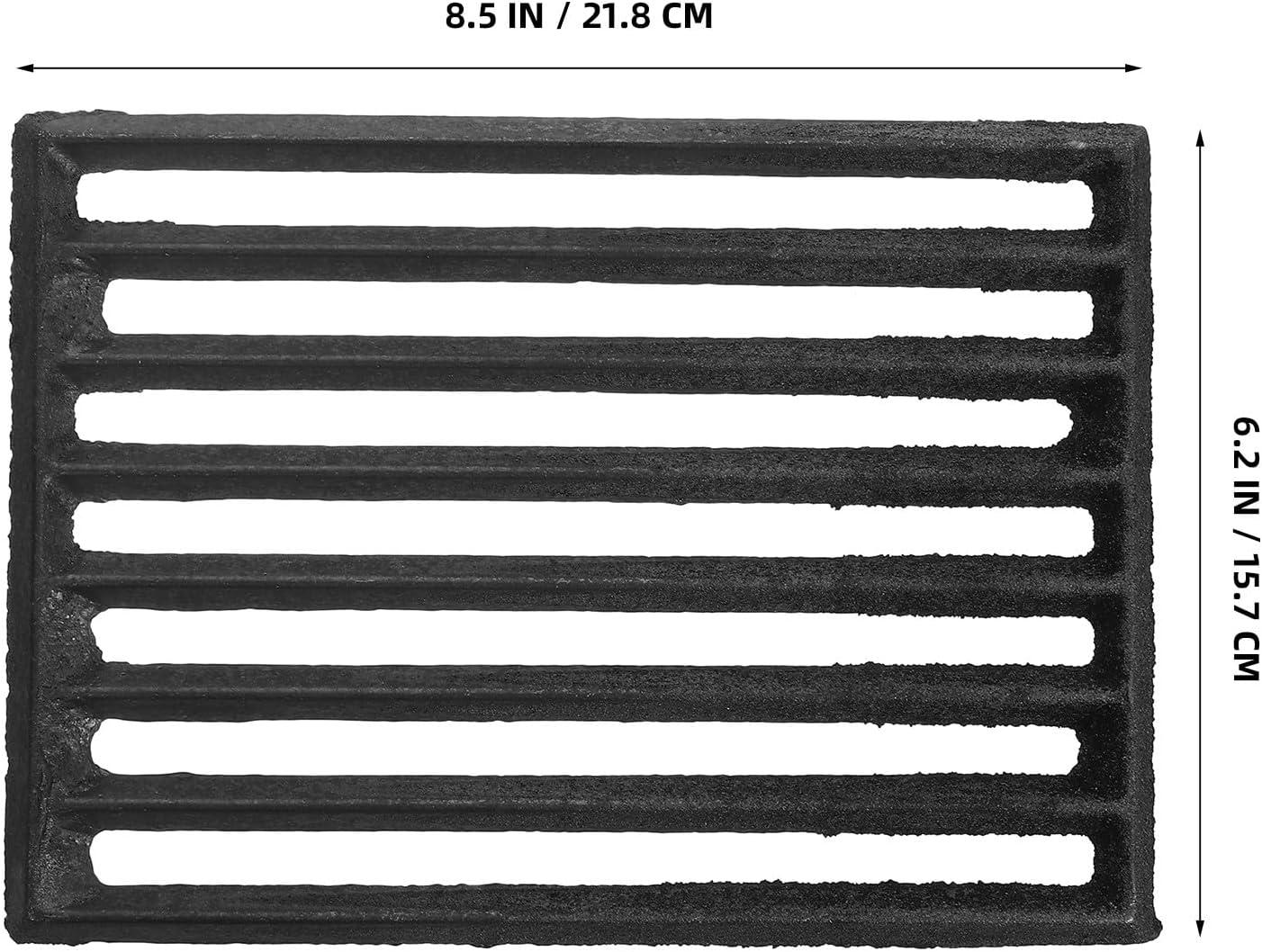 BETOOKY Cast Iron Fire Grate Burning Stove Grate Metal Firewood Stove Heat Resistant 21.5x16cm for Indoor Fireplace and Barbecue Use