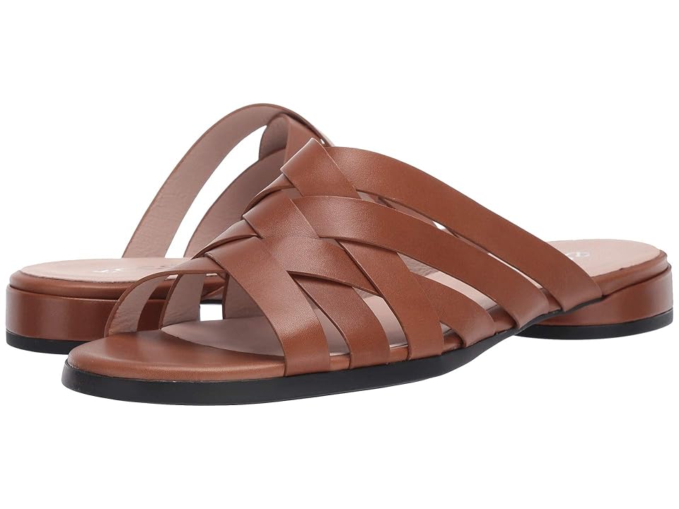 

ECCO Flat Slide Sandal (Camel Calf Leather) Women's Sandals, Brown