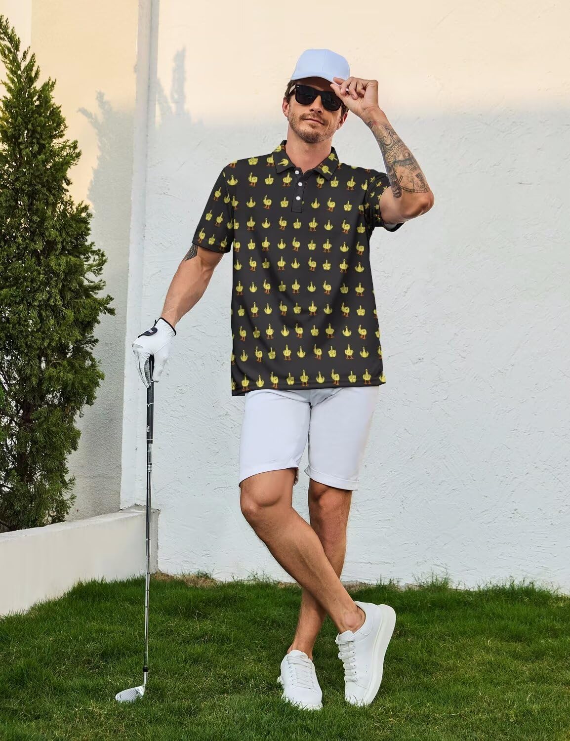 Men's Funny Polo Shirts Short Sleeve Golf Shirt for Men Quick-Dry Golf Polo Shirt Moisture Wicking Activewear Polos - Image 6