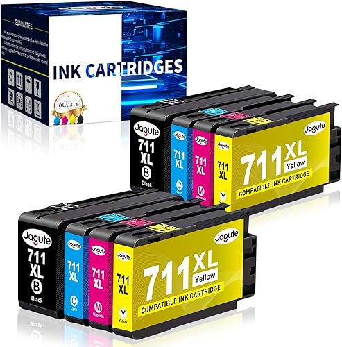 Jagute 711XL 711 - Cartuchos de tinta de repuesto para HP 711 XL, funciona con impresoras HP Designjet T100 T120 T520 de 24 pulgadas y 36 pulgadas