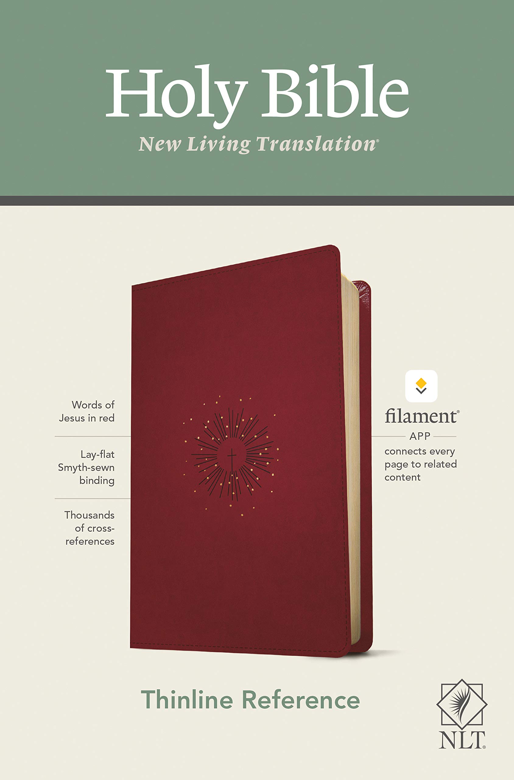 NLT Thinline Reference Bible, Filament Enabled Edition (Red: New Living Translation, Thinline Reference Bible, Berry, Filament Enabled Edition, Red Letter, Leatherlike