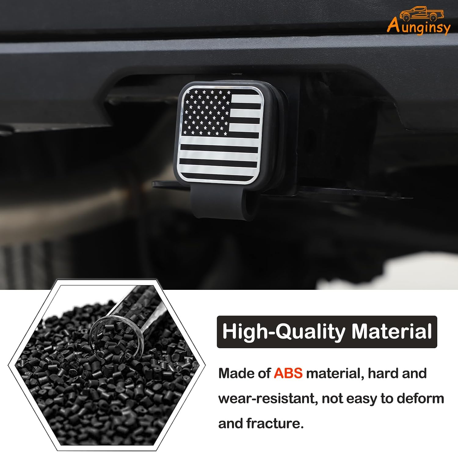 Aunginsy Trailer Hitch Cover Compatible with Toyota Tundra 2022 2023 2024 Pickup Trailer Hitch Cover Tube Plug Insert Rubber Tow Receiver Hitch Tube Cover Plug Cap Protection Exterior Accessories