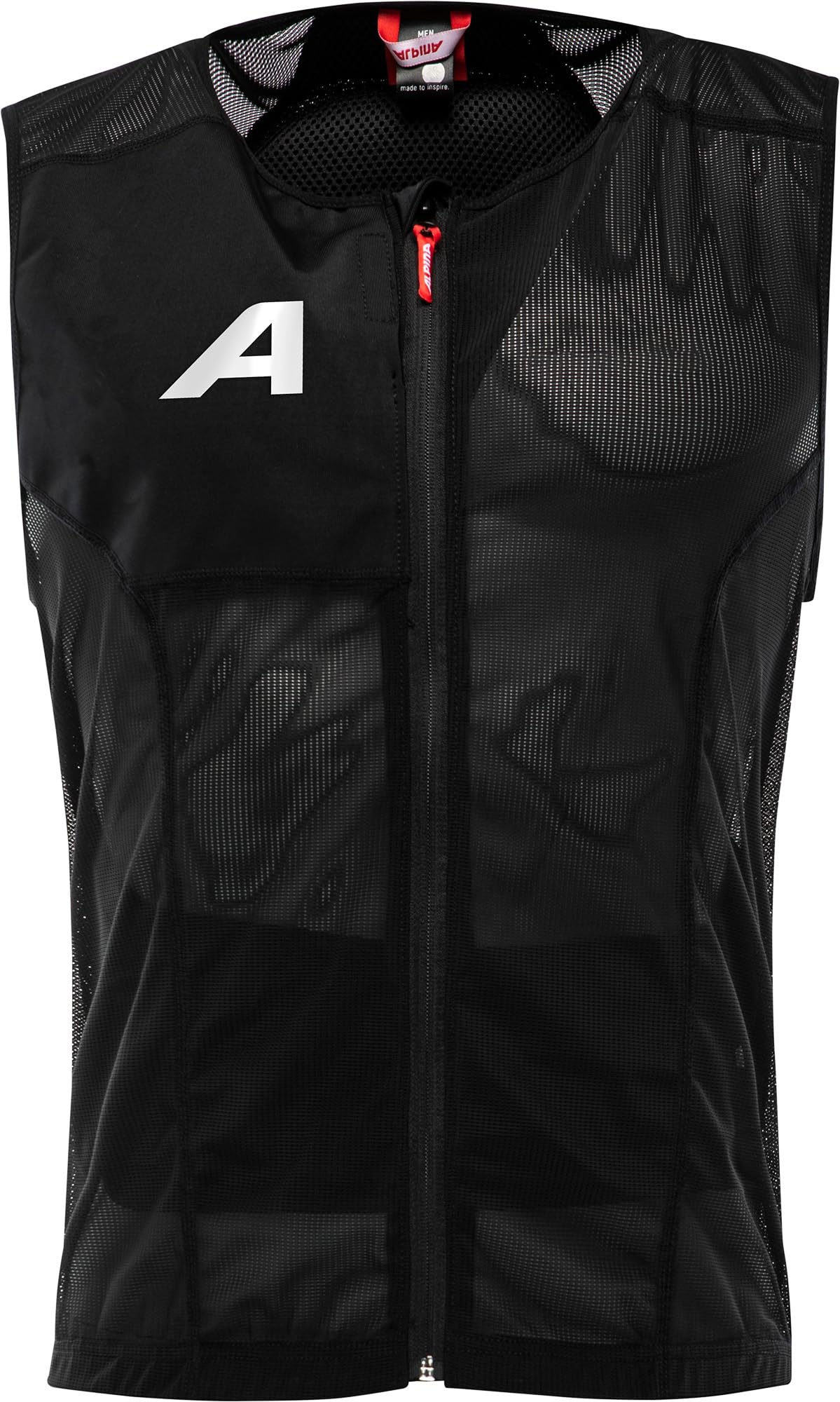 ALPINA PROSHIELD Men - Rückenprotektor für Männer, Atmungsaktiv & Anpassbar, Schutzweste für Ski- & Wintersport, Schwarz - XL