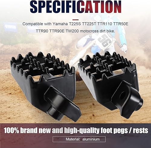 Miniatura 5 de Estriberas de aluminio negro para reposapiés de descanso XR50 XR50R XR70 XR70R XR80R XR100R CRF50 CRF50F CRF70 CRF70F CRF80 CRF80F CRF100F KLX110