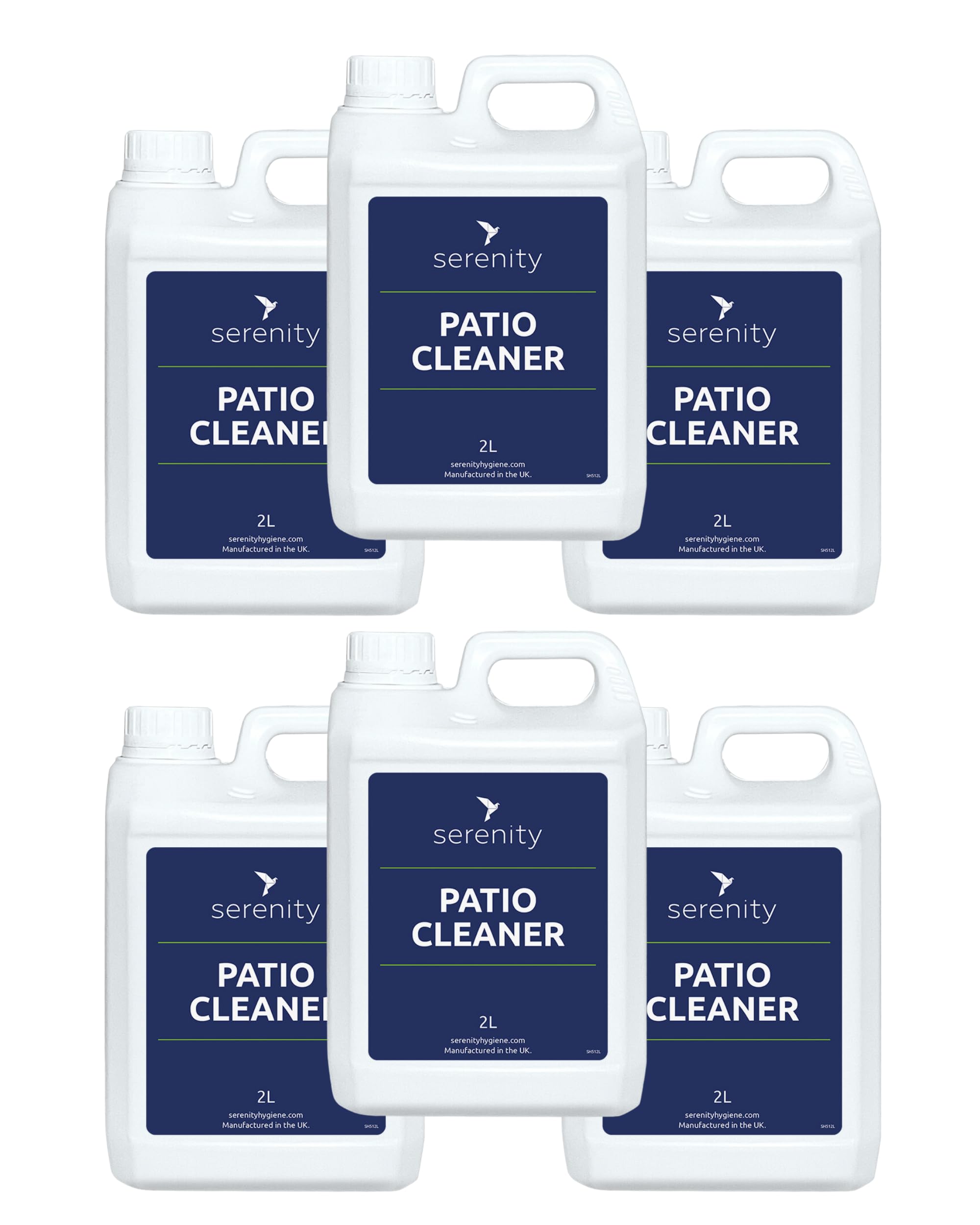 Ready to Use Patio Cleaner & Algae Remover Spray & Leave formula keeps patios algae free for months after application. Pet Safe, no harsh chemicals 2.5 Litre Pack of 6