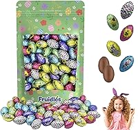 Vista 1 de Huevos de chocolate dobles crujientes de Pascua de media libra, feliz día de Pascua, rellenos de bolsas de fiesta, envueltos individualmente, aprox.