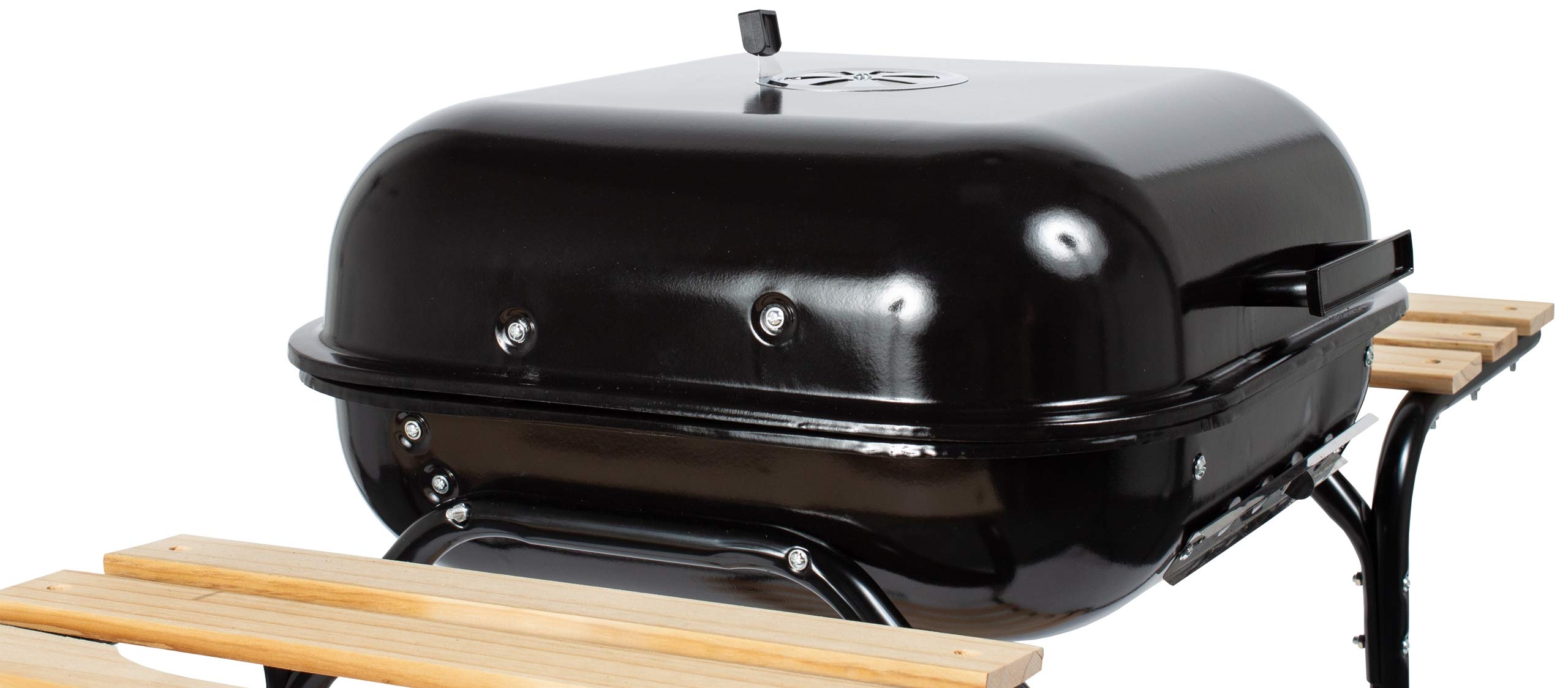 GrillMaster Kohlegrill EmaBend GM3000 + Gebläse, Gartenbau, Karbon, Mit Rollen, Holzböden