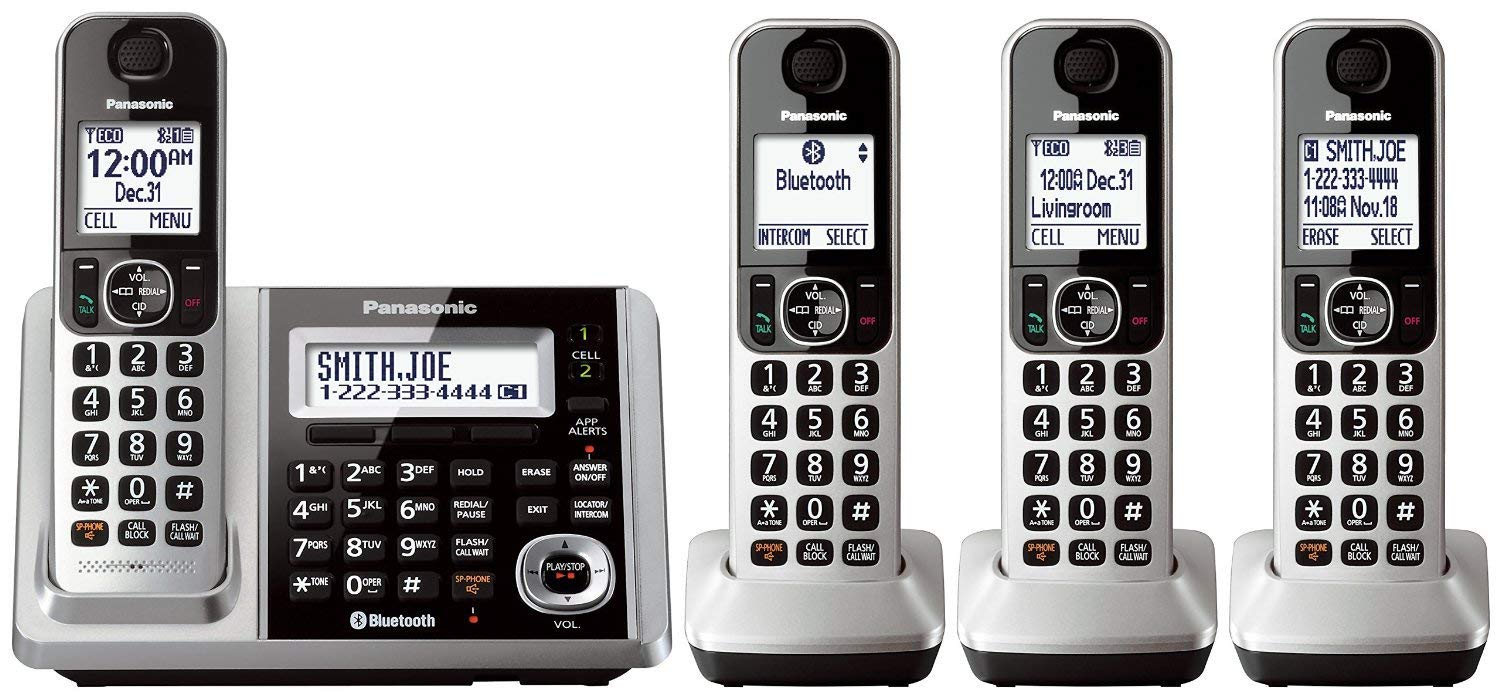 パナソニック 電話機 Amazon.com: Panasonic KX-TGF374S DECT 4-Handset Landline Telephone
